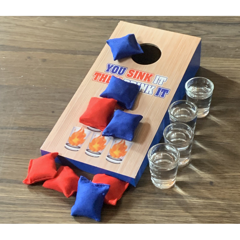 Board Game For Kids - 1 Zestaw Drewniana Gra w Rzucanie,