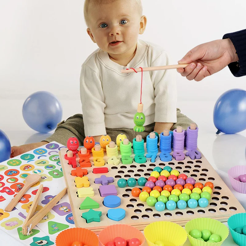 Board Game For Kids - Zabawki edukacyjne dla dzieci Montessori Drewniana