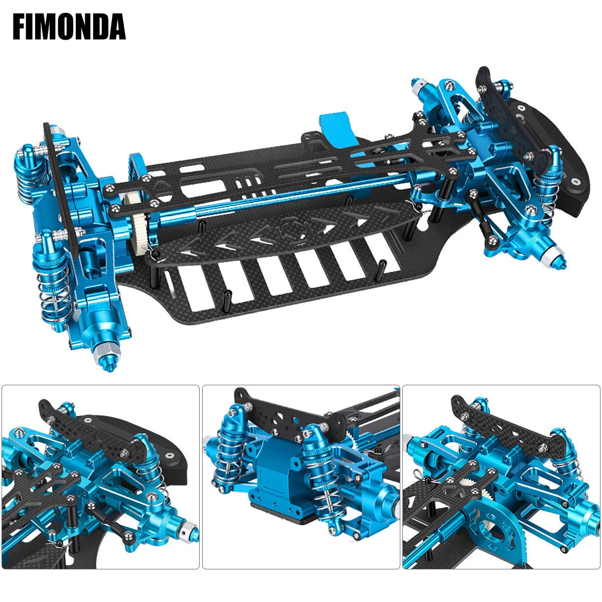 Tamiya Model Rc Car - Aluminiowa i karbonowa rama podwozia z