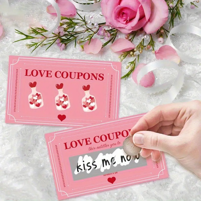 Board Game For Couple - 30 szt. różowych kart szczęścia do