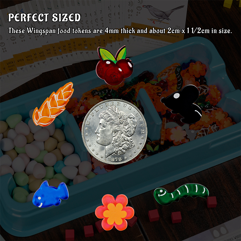 W zestawie żetony zasobów żywn – Board Game Wingspan recenzja i cena