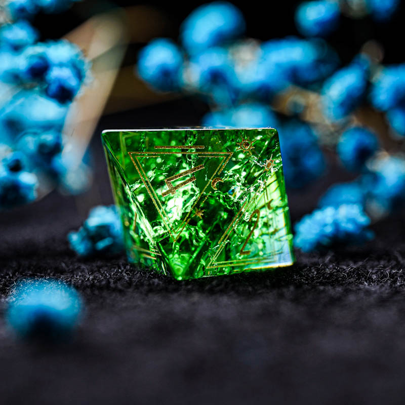 Zielone szkło D & D zestaw koś – Board Game Logo recenzja i cena